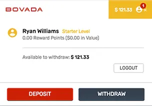 Step 1: Sign up for your free Bovada account.